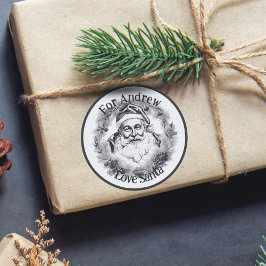 Vintager Stil Zeichnend Schwarz-Weiß-Stil vom Weih Runder Aufkleber