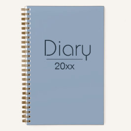 Vintager Stildialog mit dem Jahr | Blaugraues Tage Notizblock