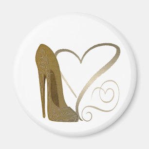 Vintager Stilettschuh-Herzen Magnet