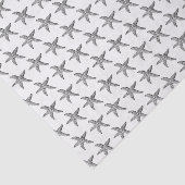 Vintager Stilftiger Schwarzfisch Zeichnend Seidenpapier (Ausschnitt)