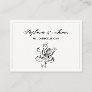 Vintager stilisierter Oktopus Zeichnend #1 Visitenkarte