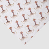 Vintager stilisierter Tintenfisch Zeichnend Nummer Seidenpapier (Detail)