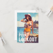 Vintager Stilpunkt Aussichtsreise Karte (Vorderseite/Rückseite Beispiel)