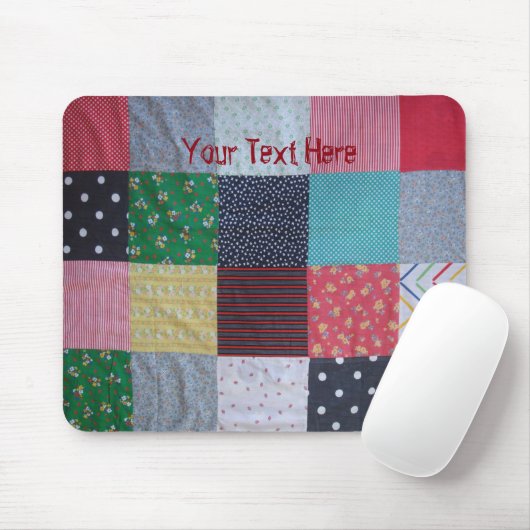 Vintager Stoff mit buntem Patchwork Mousepad (Mit Mouse)