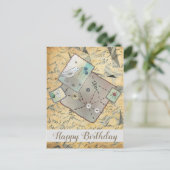 Vintager Stoff Postkarte (Stehend Vorderseite)