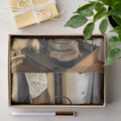 VINTAGER STOFF SEIDENPAPIER (Geschenk)