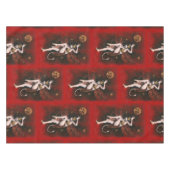 Vintager Stoff Tanzen-Teufel-Damen-Tabelle Tischdecke (Vorderseite (Horizontal))