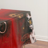 Vintager Stoff Tanzen-Teufel-Damen-Tabelle Tischdecke (Beispiel)