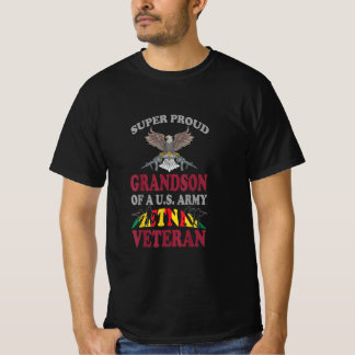 Vintager stolzer Enkel eines Geschenks der US-Arme T-Shirt