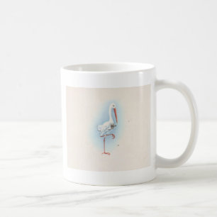 Vintager Storch Kaffeetasse