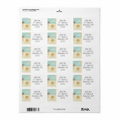 Vintager Strand Adressaufkleber (Vorne)