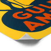 Vintager Strand am Golf von Amerika Poster (Ecke)