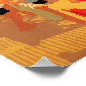 Vintager Strand an der Côte d'Azur Poster (Ecke)