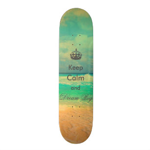Vintager Strand "behalten großes" Zitat der Ruhe Skateboard