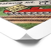 Vintager Strand Daytona 16x24 Poster drucken (Ecke)