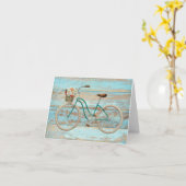 Vintager Strand-Kreuzer-Fahrrad-freier Raum Karte (Gelbe Blume)