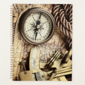 Vintager Strand nautischer antiker Kompass Planer (Vorderseite)