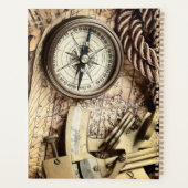 Vintager Strand nautischer antiker Kompass Planer (Rückseite)