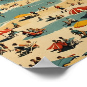 Vintager Strand Poster (Ecke)