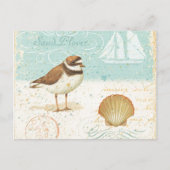 Vintager Strand Postkarte (Vorderseite)