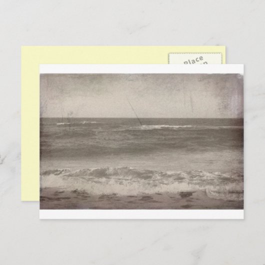 Vintager Strand Postkarte (Vorne/Hinten)