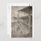 Vintager Strand Postkarte (Vorne/Hinten)