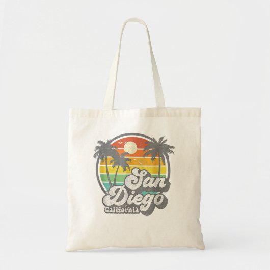 Vintager Strand San Diego Tragetasche (Vorne)