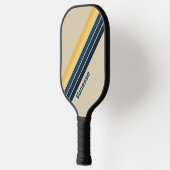 Vintager Strand Sand gestreift mit Namen Pickleball Schläger (Links)