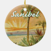 Vintager Strand Sanibel Insel-Floridas Keramik Ornament (Hinten)