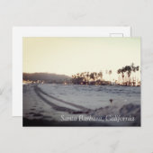 Vintager Strand Santa Barbara Postkarte (Vorne/Hinten)