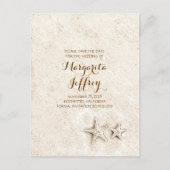 Vintager Strand Save the Date Postkarten (Vorderseite)
