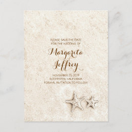 Vintager Strand Save the Date Postkarten