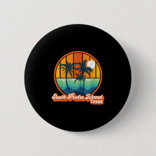 Vintager Strand South Padre Island Texas Summer 90 Button