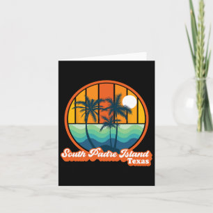 Vintager Strand South Padre Island Texas Summer 90 Karte