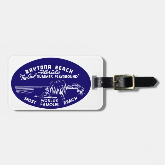 Vintager Strand von Daytona Gepäckanhänger (Vorderseite horizontal)