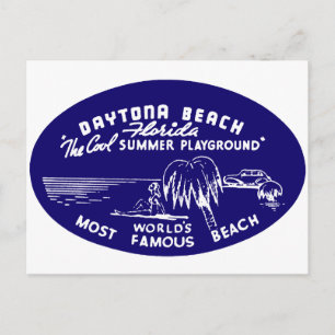 Vintager Strand von Daytona Postkarte