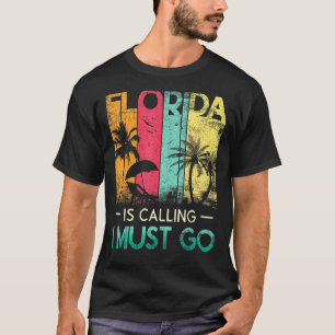 Vintager Strand von Florida ruft mich an, den Somm T-Shirt