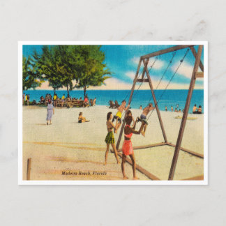 Vintager Strand von Madeira, Florida Travel Postca Postkarte