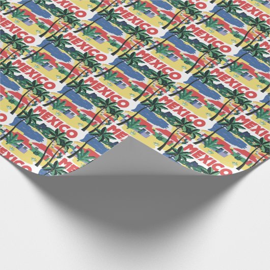 Vintager Strand von Mexiko Geschenkpapier (Ecke)