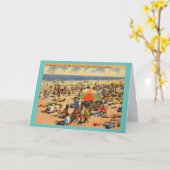 Vintager Strand von Nantasket, Massachusetts Karte (Gelbe Blume)