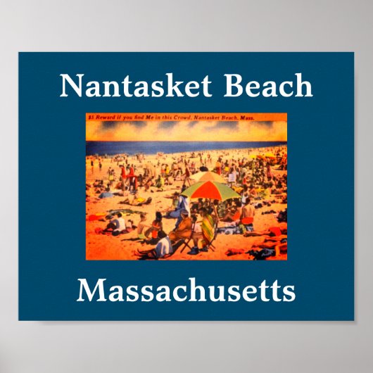 Vintager Strand von Nantasket, Massachusetts Poster (Vorne)