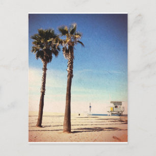 Vintager Strand von Venedig Postkarte