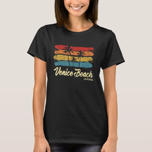 Vintager Strand von Venedig T-Shirt (Vorderseite)