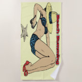 Vintager Strandbummingtag Strandtuch (Vorderseite)