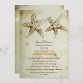 VINTAGER STRANDSTRAND PROBE ABENDESSEN EINLADUNG (Vorne/Hinten)