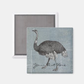 Vintager Strauß Magnet (Vorderseite/Rückseite)