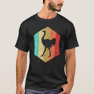 Vintager Strauß Retro Strauß Silhouette Tier 7 T-Shirt