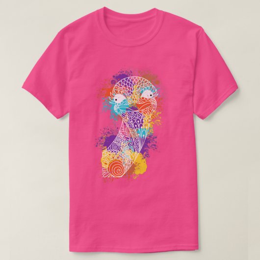 Vintager Strauß T-Shirt (Design vorne)