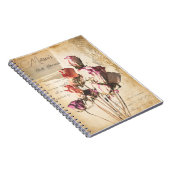 Vintager Strauß von Rose Feminine Junk Journal Notizblock (Rechte Seite)
