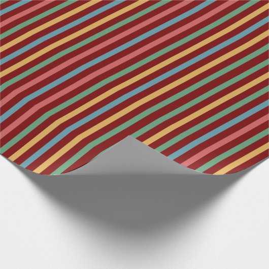 Vintager Streifen Geschenkpapier (Ecke)